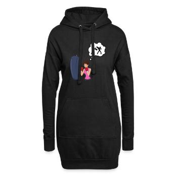 Boxen Liebe - Boxer Geschenkidee - Hoodie-Kleid - Schwarz - Vorne