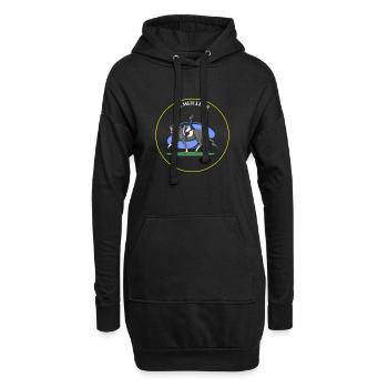 équitation cheval- idee cadeau cavalière - Sweat-shirt à capuche long Femme - noir - Devant