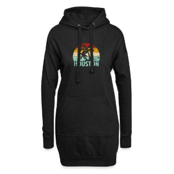 Houston Souvenir Palmen Sommer Sonne Meer Strand - Hoodie-Kleid - Schwarz - Vorne