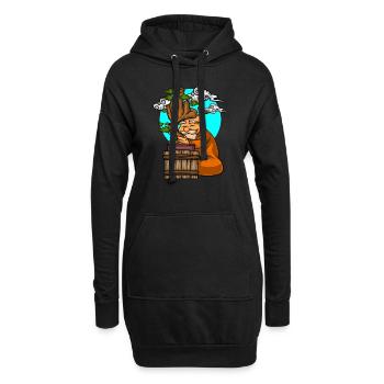 Miniature Trees Bonsai Middle Finger - Hoodie Dress - black - Front