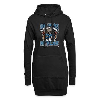 Conception de l’application du droit pour un agent de police - Sweat-shirt à capuche long Femme - noir - Devant