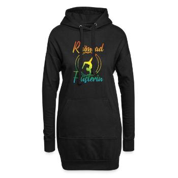 Rhönrad Flüsterin Rhönradturnerin Röhnrad Turnen - Hoodie-Kleid - Schwarz - Vorne