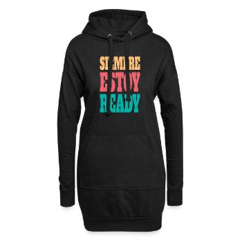 Siempre estoy bereit - Hoodie-Kleid - Schwarz - Vorne