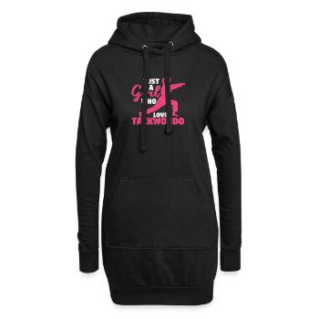 Juste une fille qui aime le taekwondo drôle d’arts martiaux - Sweat-shirt à capuche long Femme - noir - Devant