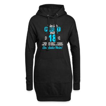 Bin ich perfekt mit 18 Jahren 18. Geburtstag - Hoodie-Kleid - Schwarz - Vorne