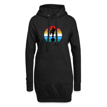 Karaté Vintage Arts Martiaux Kung-Fu Rétro - Sweat-shirt à capuche long Femme - noir - Devant