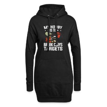 Meine Aufgabe ist es, Clays Clay Skeet Shooting zu brechen - Hoodie-Kleid - Schwarz - Vorne
