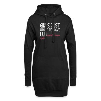 Mädchen wollen einfach nur Grundrechte haben - Hoodie-Kleid - Schwarz - Vorne