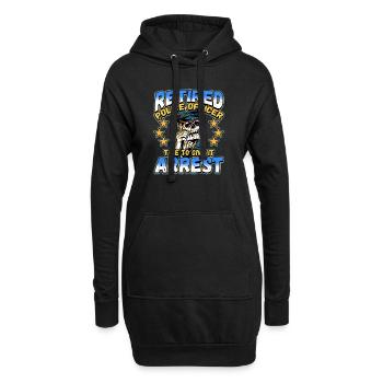 Conception de l’application de la loi pour un agent de police - Sweat-shirt à capuche long Femme - noir - Devant
