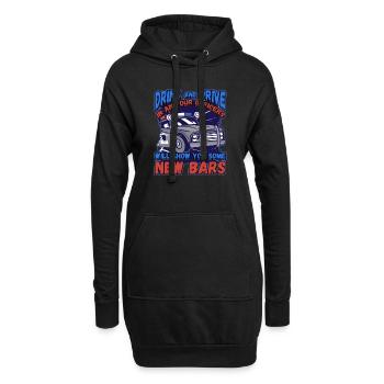 Conception de l’application de la loi pour un agent de police - Sweat-shirt à capuche long Femme - noir - Devant