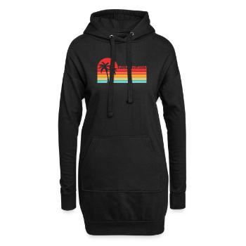 Vintage Thaïlande Asie Coucher de soleil Phi Phi Îles - Sweat-shirt à capuche long Femme - noir - Devant