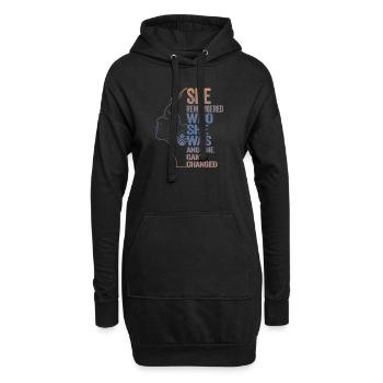 Elle s’est souvenue de qui elle était et le jeu a changé - Sweat-shirt à capuche long Femme - noir - Devant