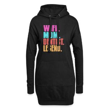 Wife. Mom. Dentist. Legend. Awesome T-Shirt - Hoodie-Kleid - Schwarz - Vorne