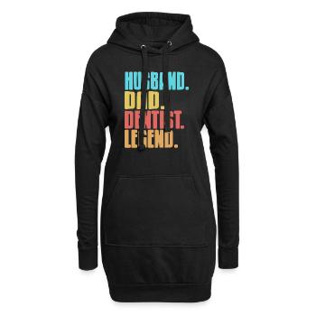 Husband. Dad. Dentist. Legend. Awesome T-Shirt - Hoodie-Kleid - Schwarz - Vorne
