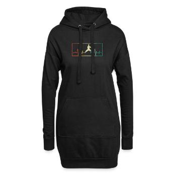 Drôle Cool Arts Martiaux Pulse Amour Japonais - Sweat-shirt à capuche long Femme - noir - Devant