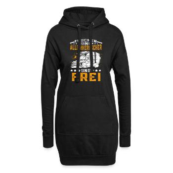 Alleinherrscher und Frei LKW Fahrer Fernfahrer - Hoodie-Kleid - Schwarz - Vorne