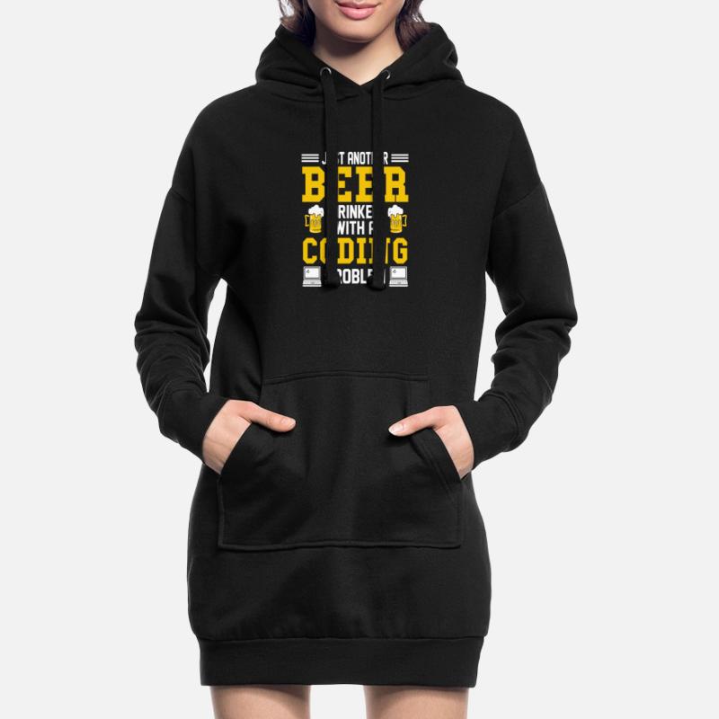 Coding Bier Programmierer Coder Entwickler Hoodie-Kleid