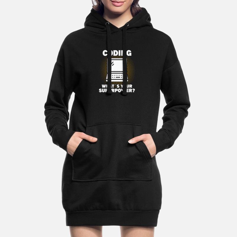 Programmierer Coding Entwickler Informatik Hoodie-Kleid