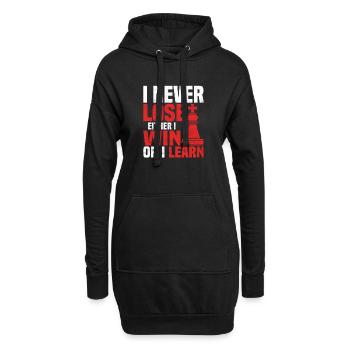 I Never Lose Either I Win Or I Learn Chess Player - Hoodie-Kleid - Schwarz - Vorne