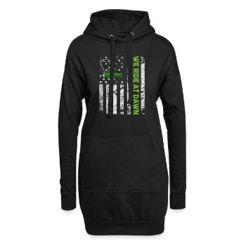 We Ride At Dawn Dad Lawn Mower Make Laugh Day Yard - Hoodie-Kleid - Schwarz - Vorne