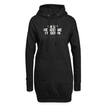Im Up Il me voit Im Down Dicton inspirant - Sweat-shirt à capuche long Femme - noir - Devant