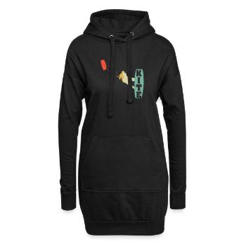 KITE Kiteboarding Kiten Kitesurfen Kitesurf - Hoodie-Kleid - Schwarz - Vorne