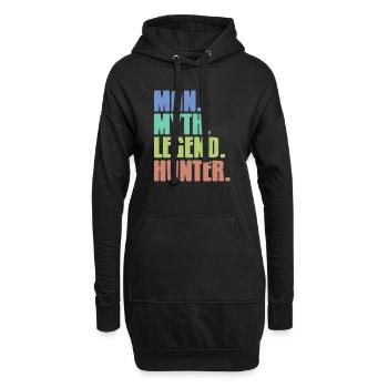 Retro Vintage Man. Myth. Legend. Hunter. Design - Hoodie-Kleid - Schwarz - Vorne