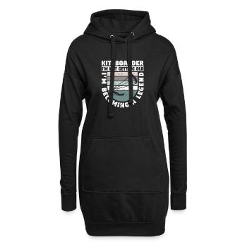Kiteboarder Ich werde nicht alt, ich werde eine - Hoodie-Kleid - Schwarz - Vorne