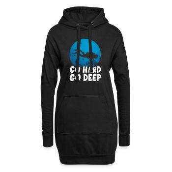 Sommer Lifetsyle Tauchen Tief Unterwasser Geschenk - Hoodie-Kleid - Schwarz - Vorne