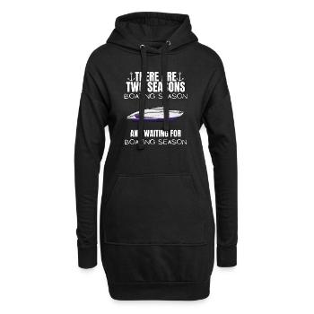 Régate de bateaux . Yacht à moteur à moteur. Yacht à voile - Sweat-shirt à capuche long Femme - noir - Devant