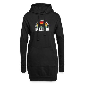 Bollipoo Chien Race De Chien Cadeau Chien Bollipoo - Sweat-shirt à capuche long Femme - noir - Devant