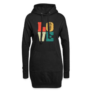 Dirt Bike Liebe Biker Fahrer Motocross Liebhaber - Hoodie-Kleid - Schwarz - Vorne