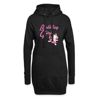 Cute Awesome Unicorn Birthday Girl T-Shirt Present - Hoodie-Kleid - Schwarz - Vorne