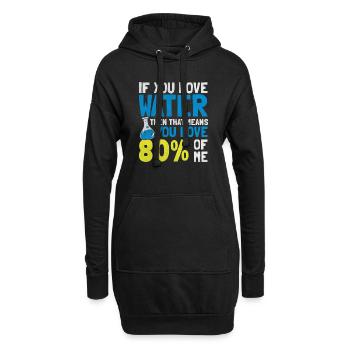 Si vous aimez l’eau Drôles de scientifiques - Sweat-shirt à capuche long Femme - noir - Devant