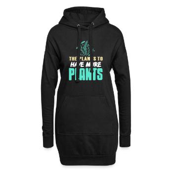 The Plan Is To Have More Plants Funny T-Shirt - Hoodie-Kleid - Schwarz - Vorne