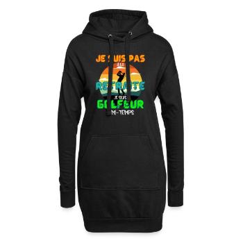 Cadeau Humour Golf Retraite Homme Golfeur - Sweat-shirt à capuche long Femme - noir - Devant
