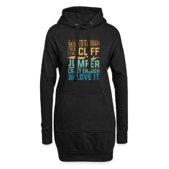 Skilled Enough To Be A Cliff Jumper Cliff Jumping - Hoodie Dress - black - Front