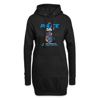 I'm A Police Dad Just Like A Normal Dad - Sweat-shirt à capuche long Femme - noir - Devant