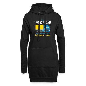 I'm A Trucker Dad, Yellow Truck Gift Truckers Papa - Sweat-shirt à capuche long Femme - noir - Devant
