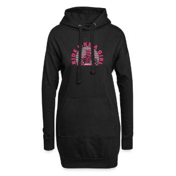 Ride Like A Girl Dirt Bike Rider Motocross Enduro - Hoodie-Kleid - Schwarz - Vorne