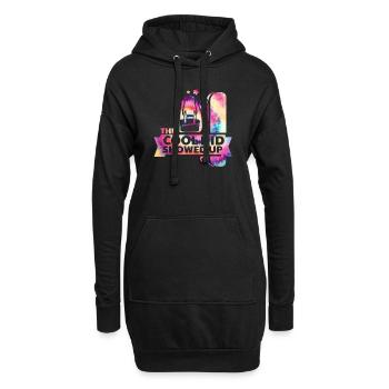 Das coole Kind tauchte wieder in der Schule auf - Hoodie-Kleid - Schwarz - Vorne