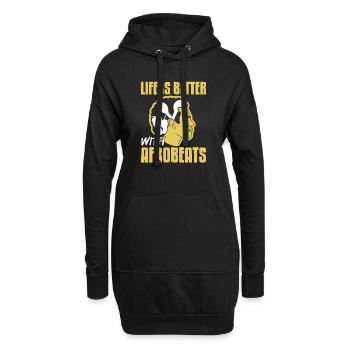 Life Is Better With Afrobeats Awesome T-Shirt - Hoodie-Kleid - Schwarz - Vorne