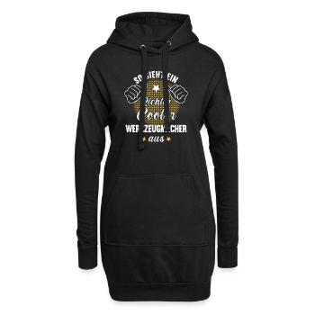 So Sieht Ein Richtig Cooler Werkzeugmacher aus - Hoodie-Kleid - Schwarz - Vorne