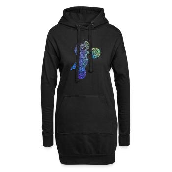 Dirtbike Motocross Form MX Dirt Bike Fahrer Moto - Hoodie-Kleid - Schwarz - Vorne