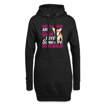 Chihuahua Einige Sind Gute Mädchen Lustige - Hoodie-Kleid - Schwarz - Vorne