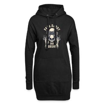 Papa Daddy Dad Bruh - Hoodie-Kleid - Schwarz - Vorne