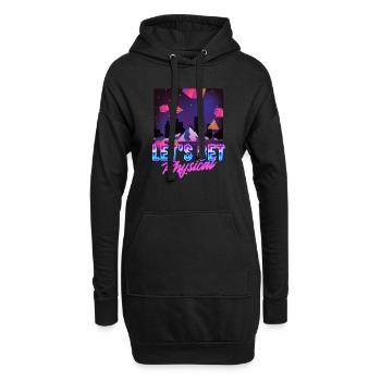 Obtenons l’esthétique Physique Vaporwave - Sweat-shirt à capuche long Femme - noir - Devant
