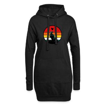 K-Pop Herz Hand Symbol K-Drama Korean Pop Vintage - Hoodie-Kleid - Schwarz - Vorne