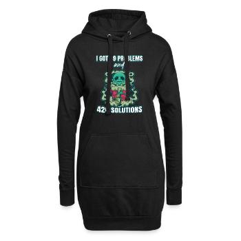 I Got 99 Problems And 420 Solutions Cannabis Weed - Hoodie Dress - black - Front