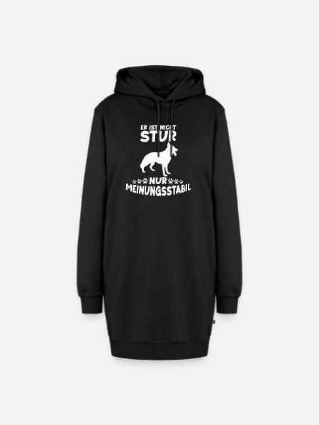 Witzig Hunde Spruch Motiv Deutscher Schäferhund - Hoodie-Kleid - Schwarz